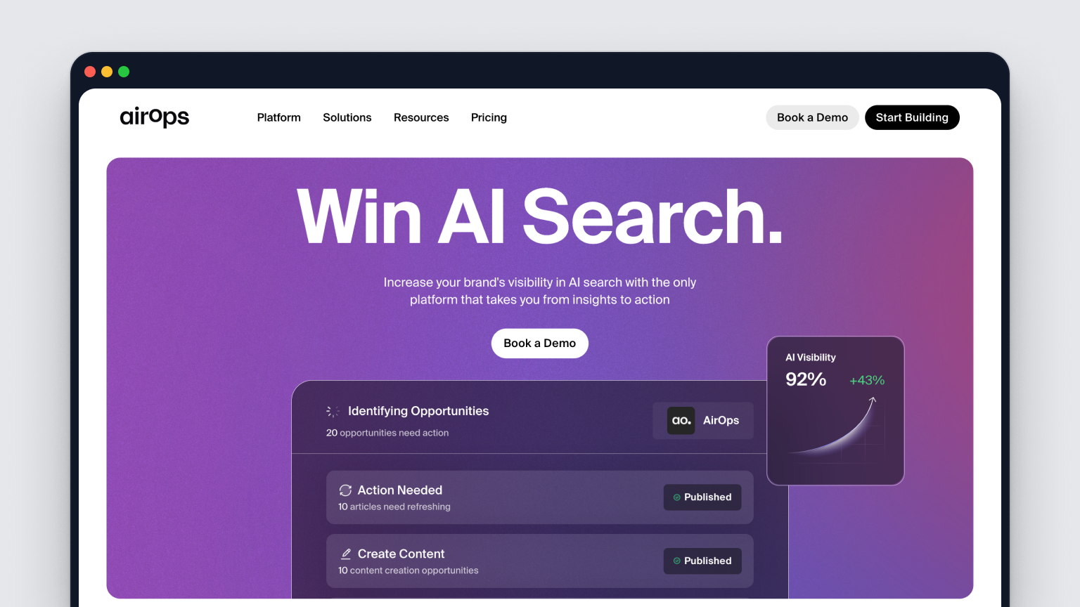 AirOps homepage