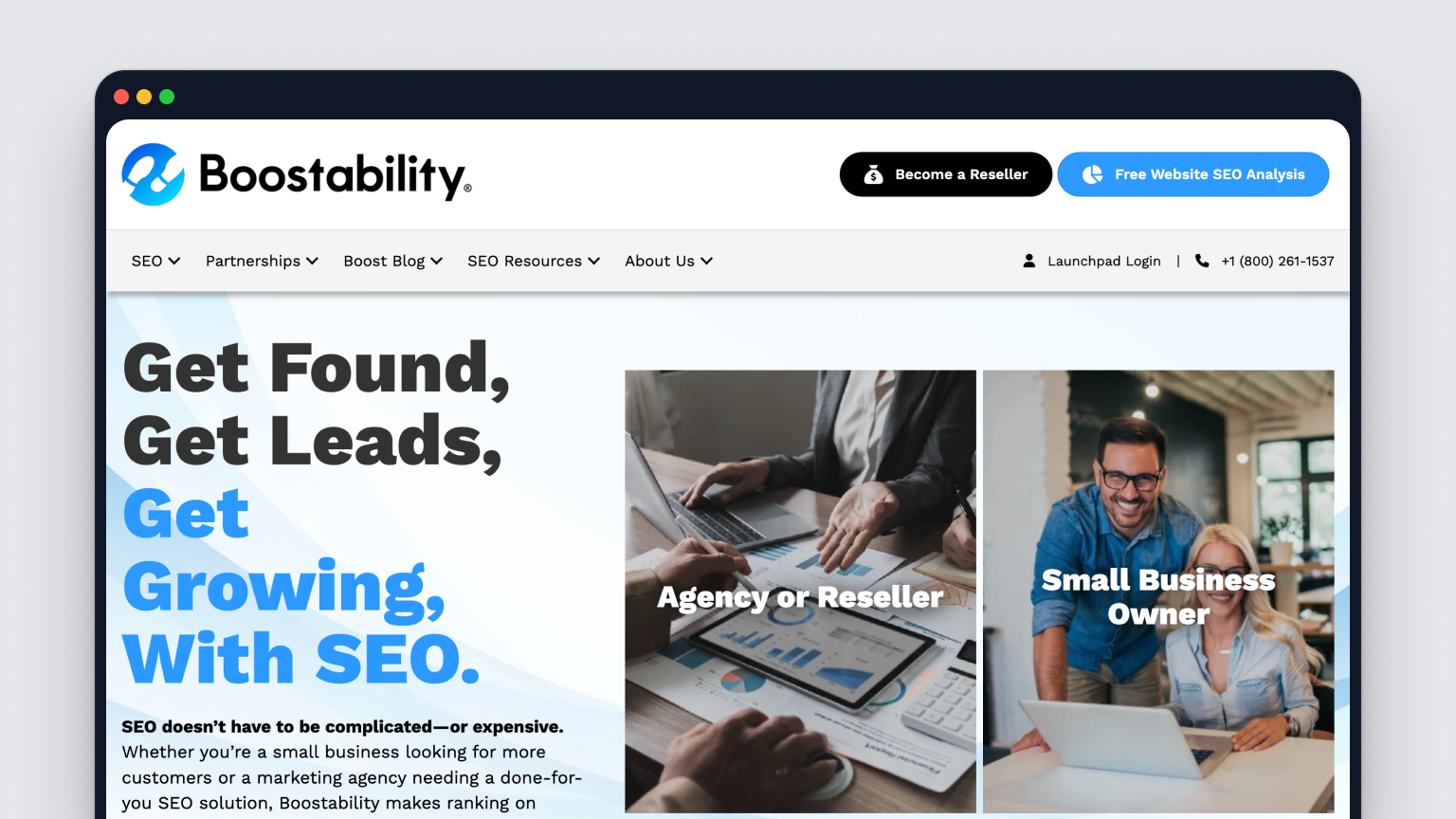 Boostability homepage