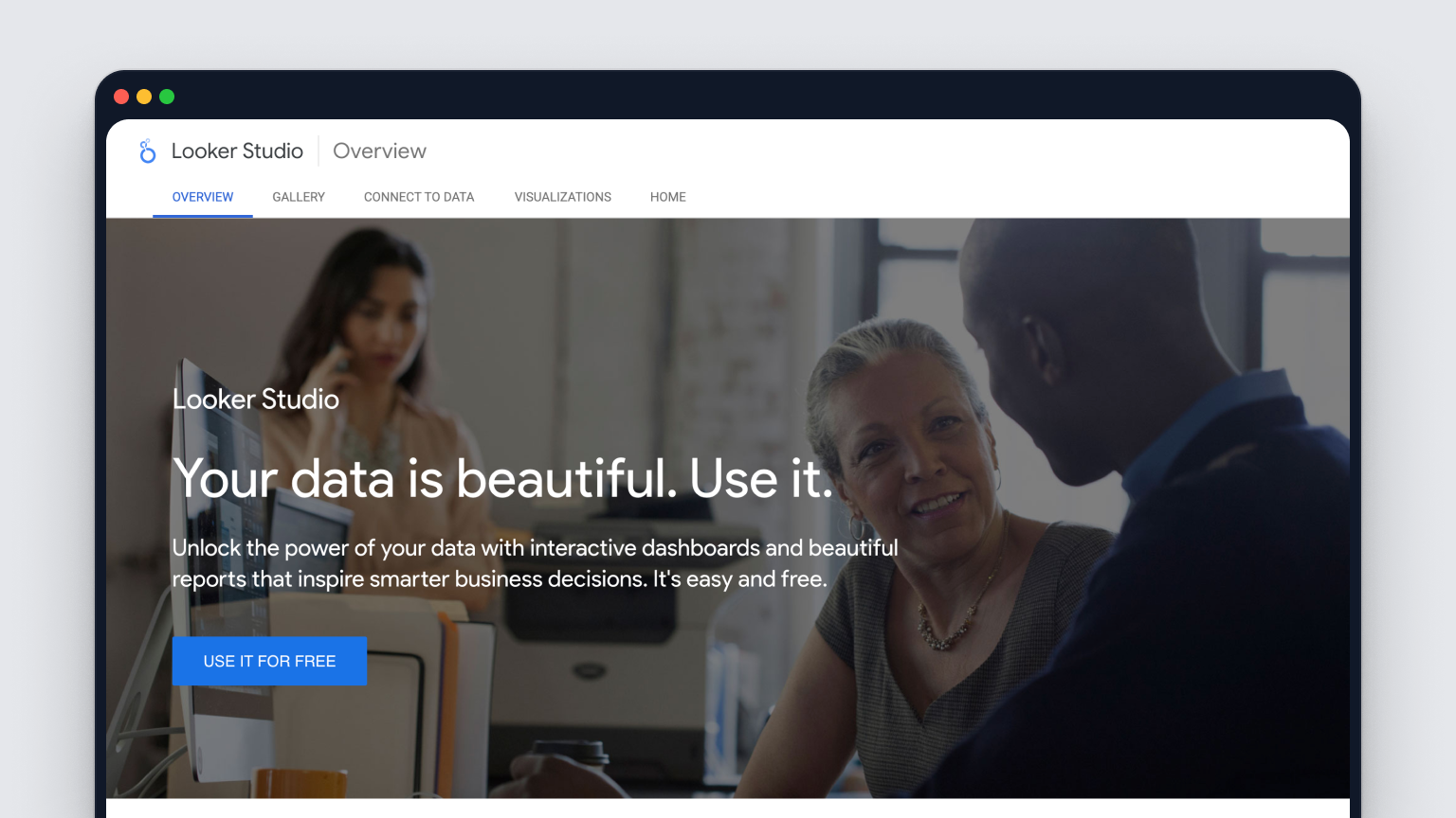 Looker Studio homepage