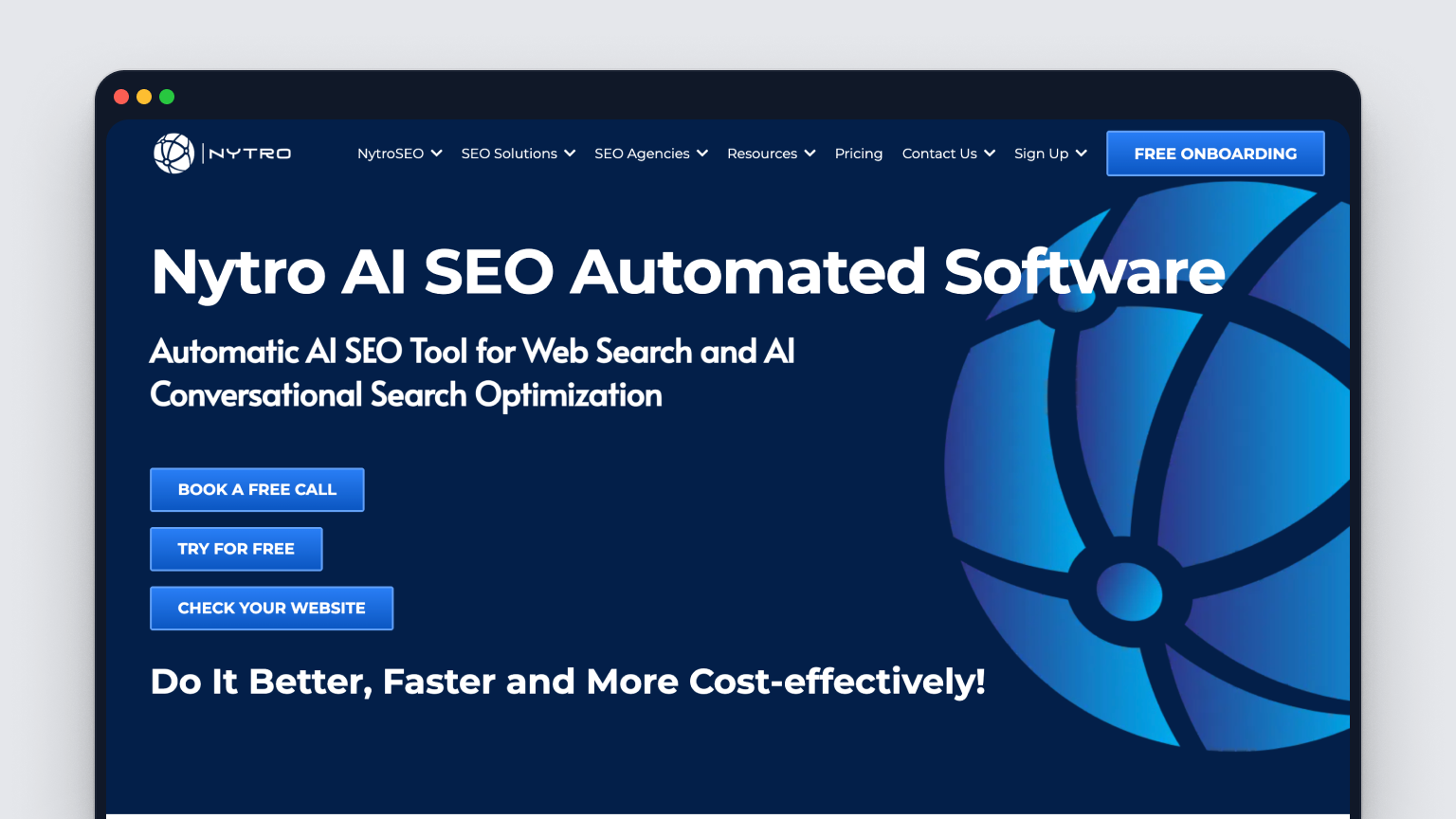 NytroSEO homepage
