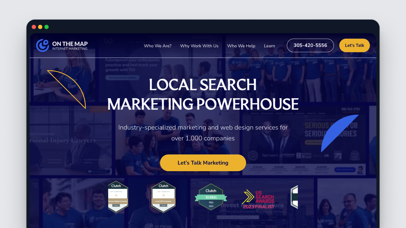 On The Map Marketing homepage