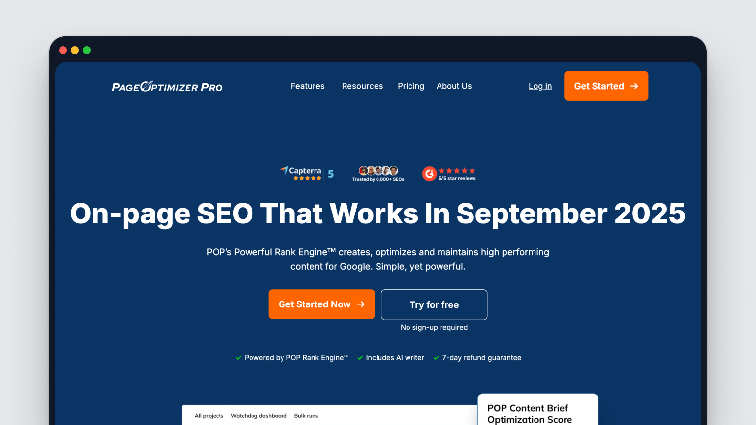 Page Optimizer Pro homepage