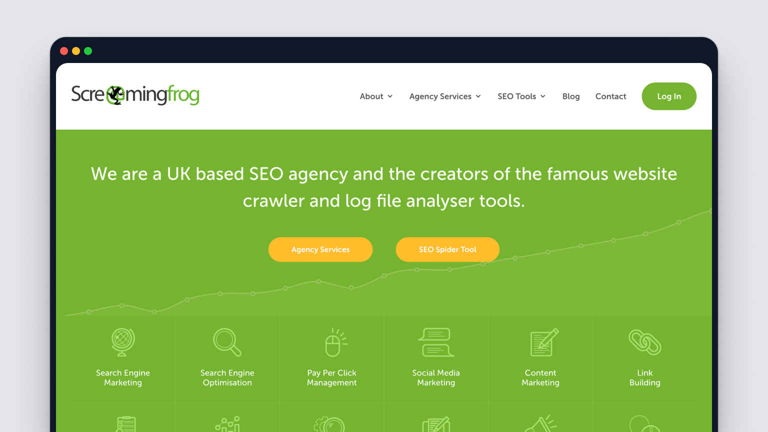 Screaming Frog homepage