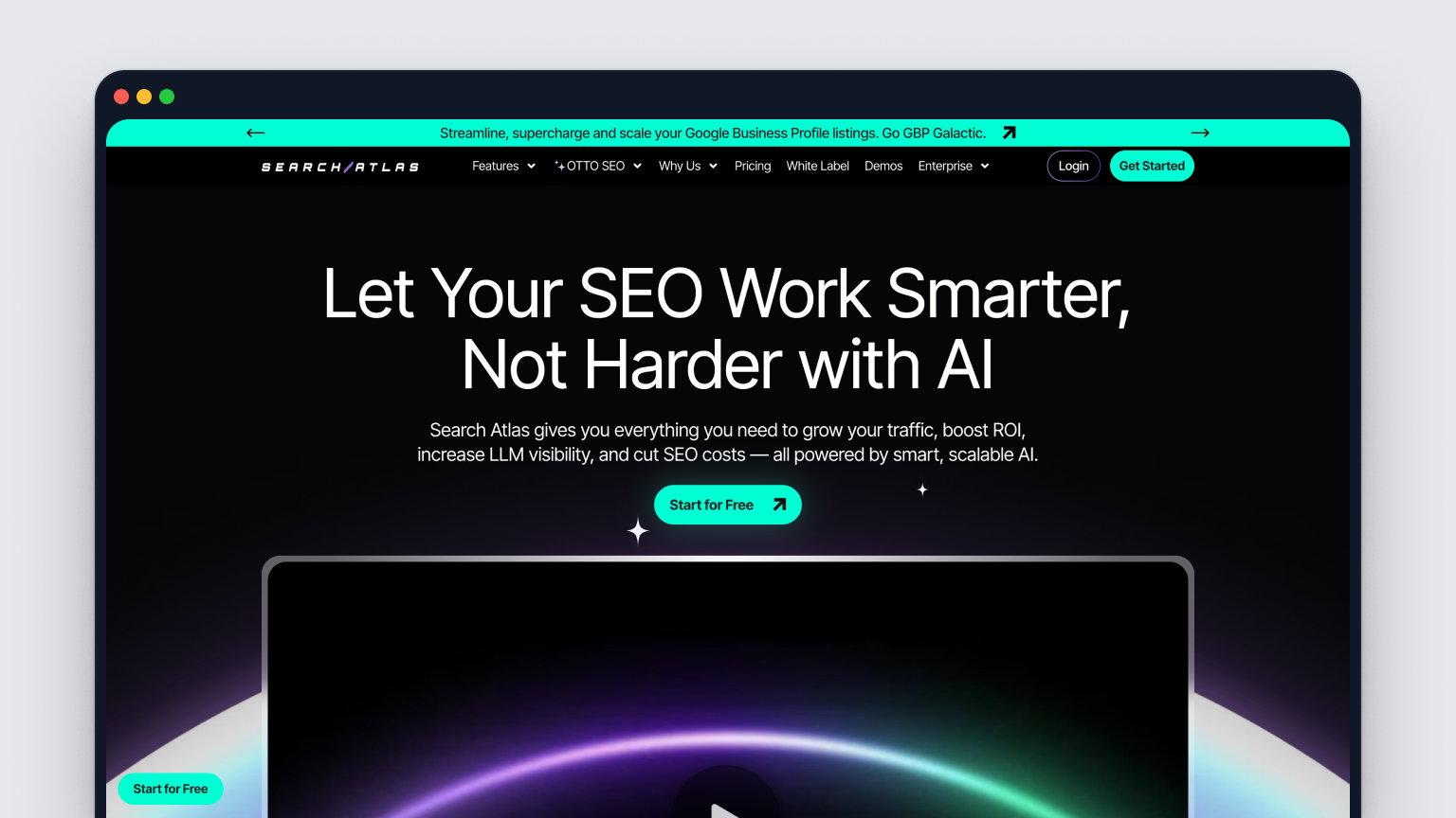 Screenshot of Search Atlas's homepage