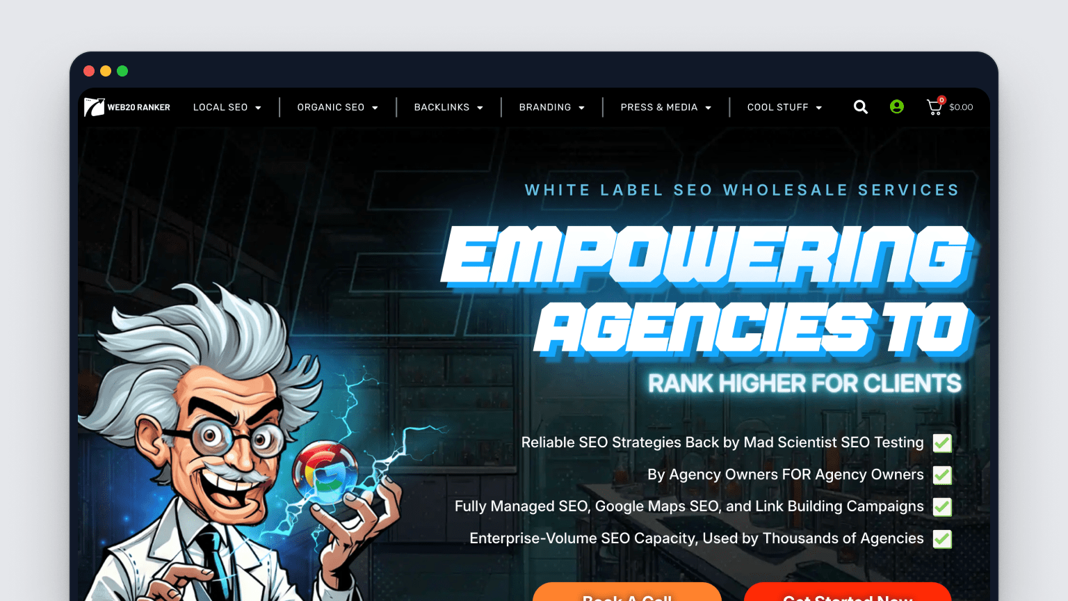 Web 2.0 Ranker homepage