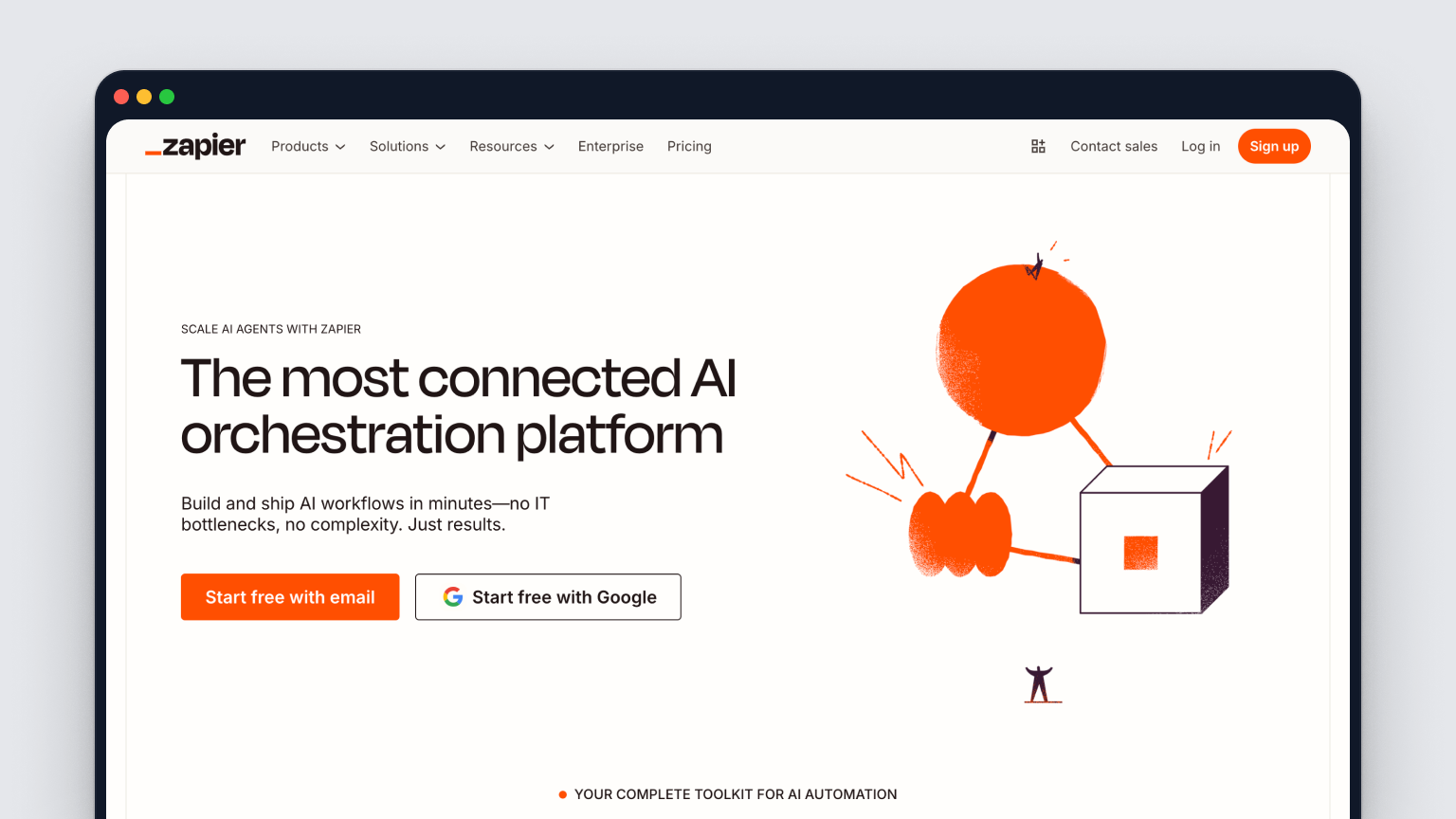 Zapier homepage
