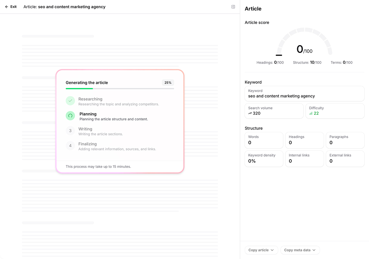 In-depth AI-powered research