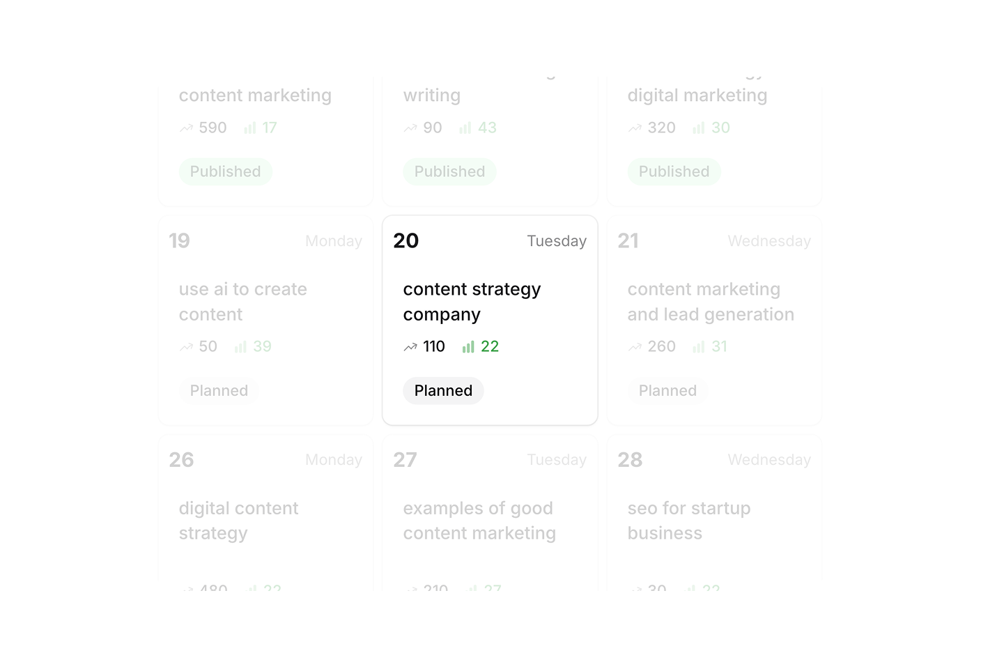 Preview your upcoming content