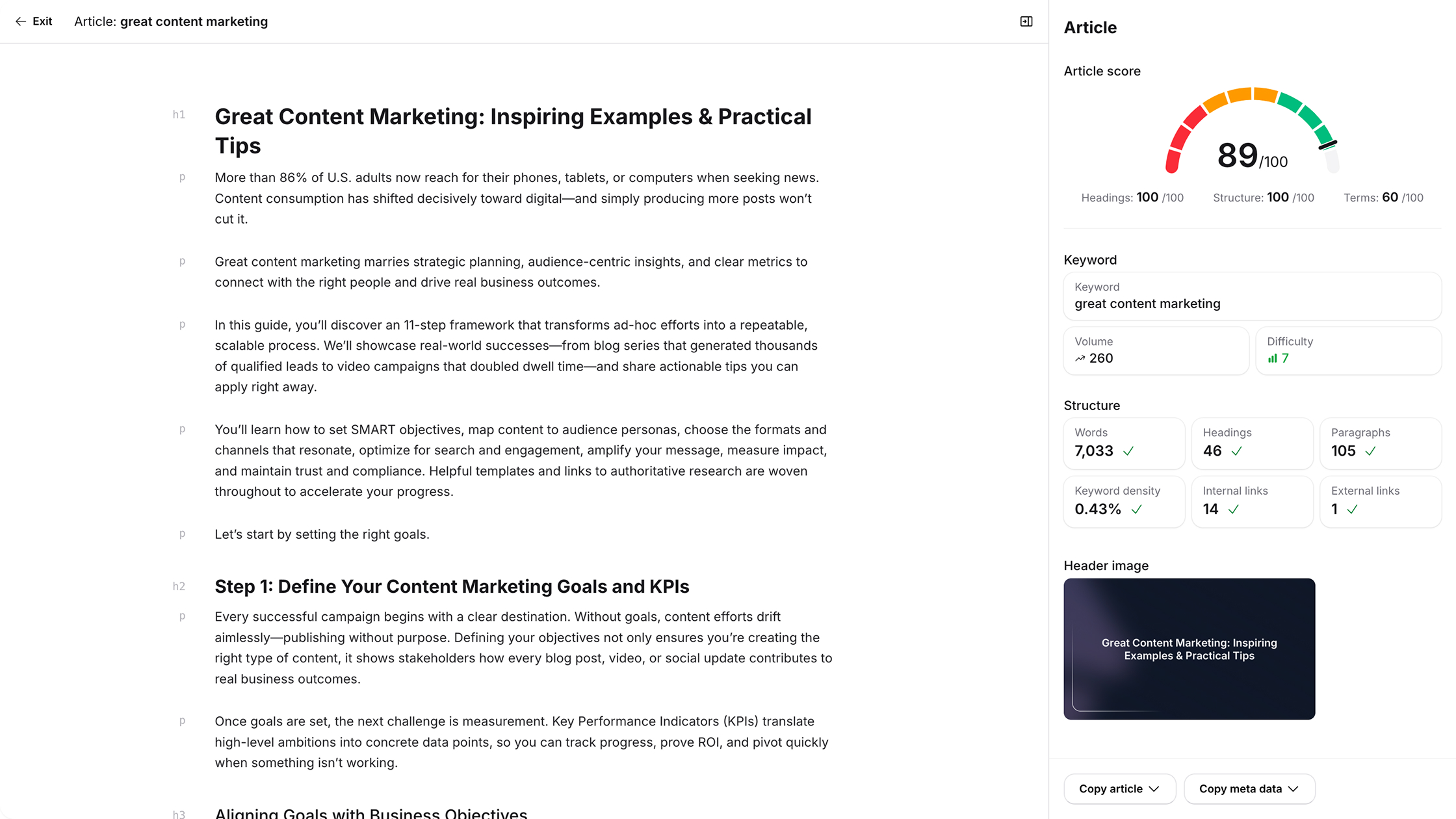 RankYak generated SEO article