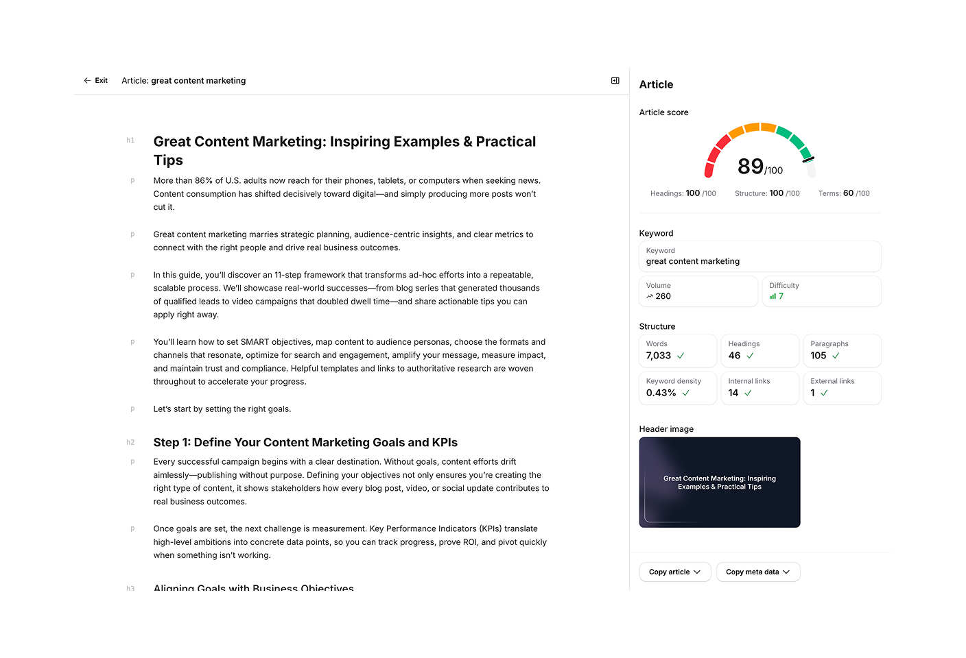 From plan to published article