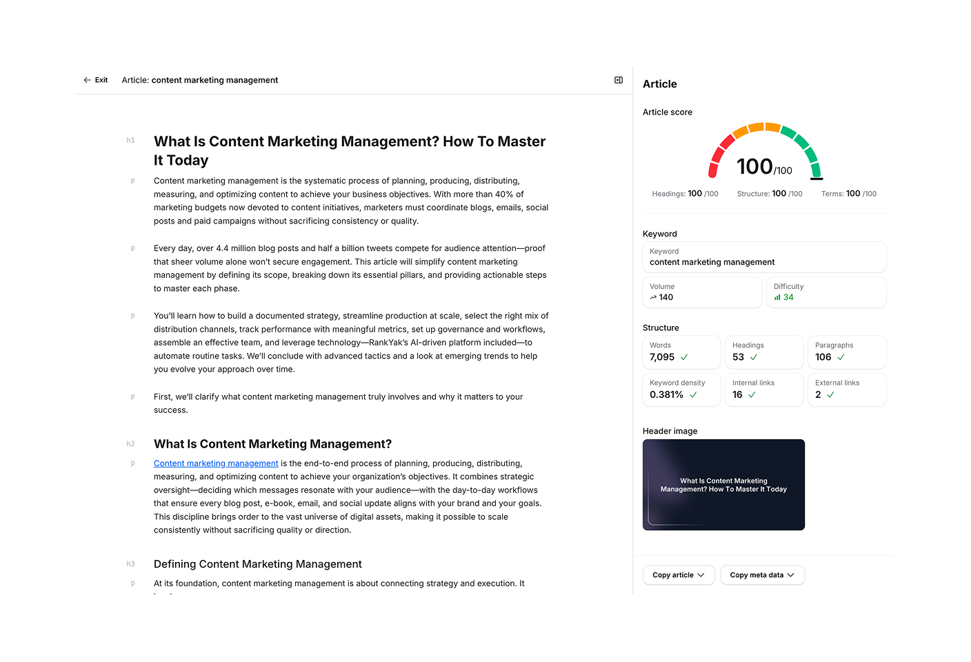 Highly SEO-optimized articles